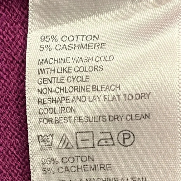 Tommy Bahama Men's Purple‎ 1/2 Zip Pullover Cashmere Cotton Sweater Size Medium - Picture 8 of 9